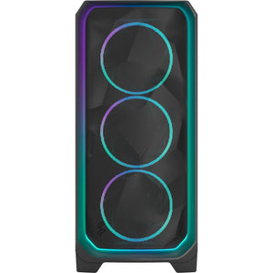 Fractal design meshify 3 ambience pro rgb midi tower behuizing (zwart | 2x usb-a | 1x usb-c | rgb | tempered glass)
