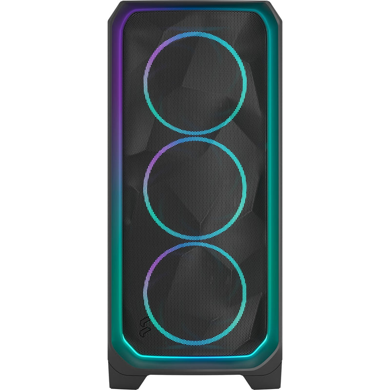 Cargue la imagen en el visor de la galería, Fractal design meshify 3 ambience pro rgb midi tower behuizing (zwart | 2x usb-a | 1x usb-c | rgb | tempered glass)
