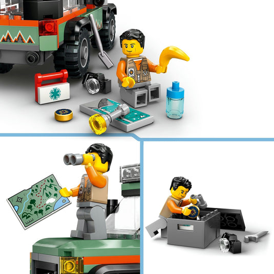Lego city 60447 4x4 terreinwagen voor in de bergen