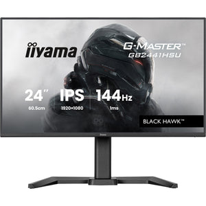 Iiyama g-master black hawk gb2441hsu-b1 23.8 gaming monitor (zwart, hdmi, displayport, 2x usb-a, usb-b, 144 hz)