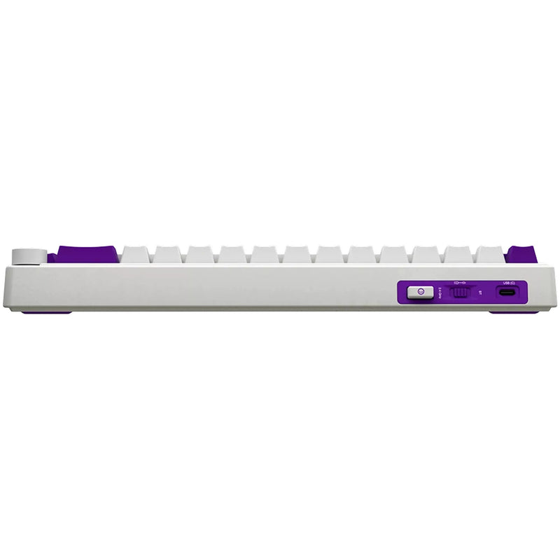 Load image into Gallery viewer, Lorgar kbp70mw rgb mechanisch gaming toetsenbord (wit, us lay-out (qwerty), logar toxic purple, 65%, rgb, hot-swappable, pbt double-shot, bluetooth | 2.4ghz | usb)
