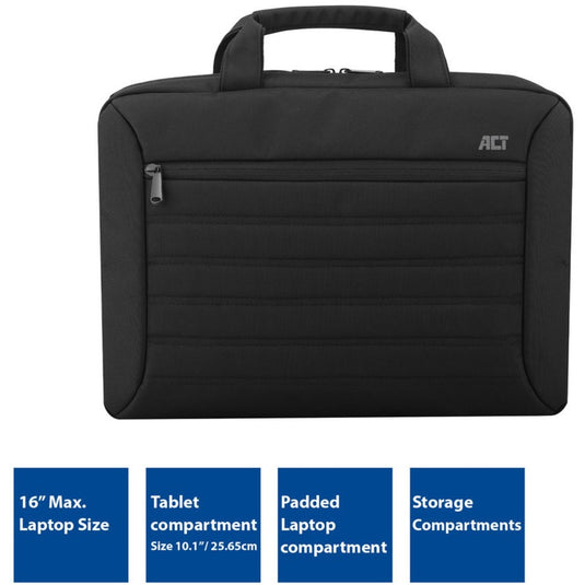 Act connectivity urban laptop tas 16 inch (zwart)