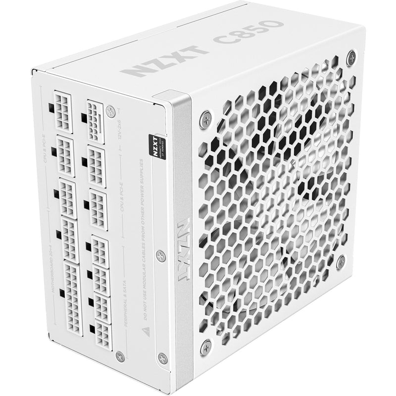 Chargez l'image dans la visionneuse de la galerie, Nzxt c850 gold atx 3.1 modulaire 850 watt voeding (wit, 1x 12v-2x6, 3x pcie)
