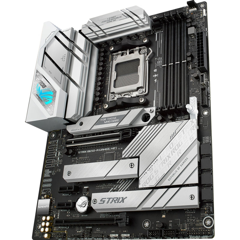Load image into Gallery viewer, Asus rog strix b650-a gaming wifi socket am5 moederbord (zilver, raid, 2.5 gb-lan, wi-fi 6e, bt, sound, atx)
