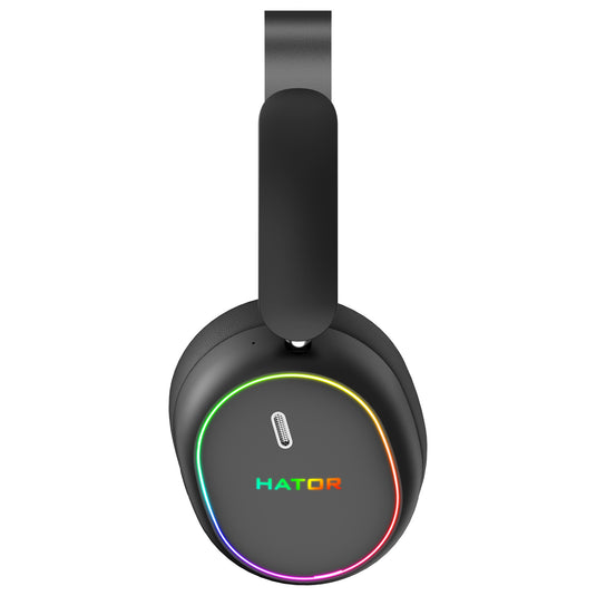 Hator phoenix 2 wireless over-ear gaming headset (zwart, rgb, 2.4ghz bluetooth 5.4 usb-c)