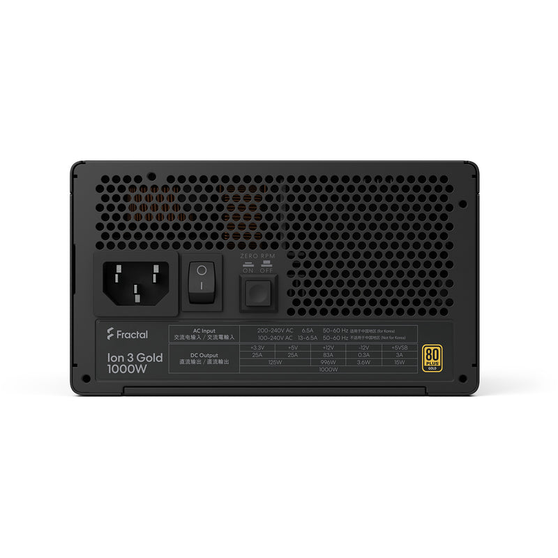 Cargue la imagen en el visor de la galería, Fractal design ion gold 3 modulaire 1000 watt voeding (zwart, 1x 12v-2x6, 3x pcie)
