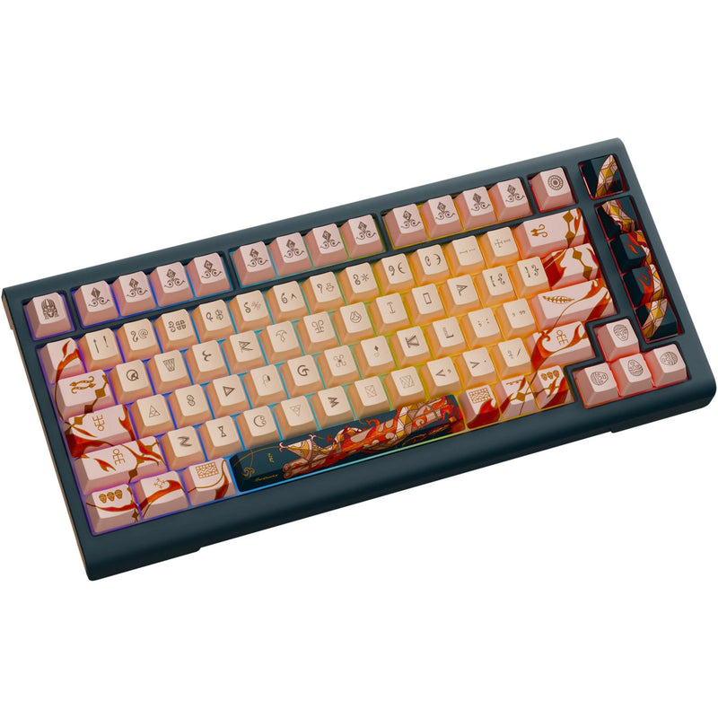 Load image into Gallery viewer, Ducky year of the snake 2025 limited edition rgb mechanisch gaming toetsenbord (zwart, us lay-out (qwerty), cherry mx2a brown, 75%, rgb, pbt dye-sub keycaps, hot-swap)
