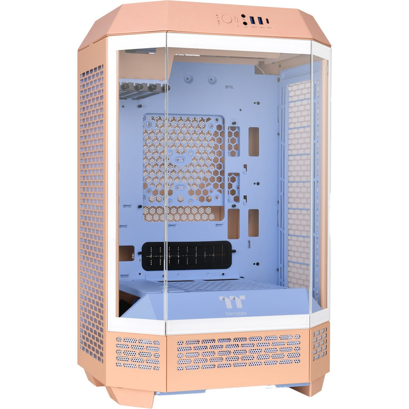 Load image into Gallery viewer, Thermaltake the tower 300 - peach fuzz mini tower behuizing (perzik | 3x usb-a | tempered glass)
