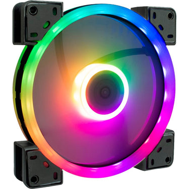 Inter-tech argus rs-141 rgb case fan (zwart, 140 x 140 x 25 mm, pwm)