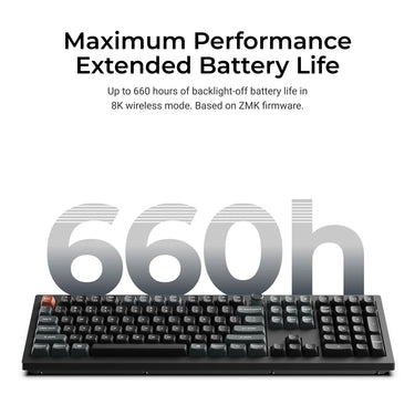 Keychron v6 ultra 8k wireless custom mechanical keyboard (zwart, us lay-out (qwerty), silk pom banana, 100%, rgb, hot swap, 2.4 ghz | bluetooth 5.3 | usb-c)