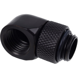 Alphacool eiszapfen l-connector rotatable g1 4 ag to g1 4 ig aansluiting (zwart)