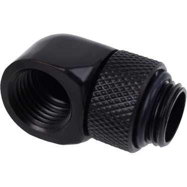 Alphacool eiszapfen l-connector rotatable g1 4 ag to g1 4 ig aansluiting (zwart)