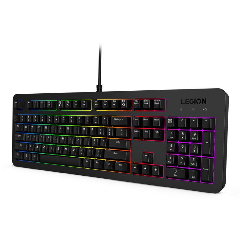 Chargez l'image dans la visionneuse de la galerie, Lenovo legion k310 rgb gaming toetsenbord (zwart, us lay-out (qwerty), membraan, 100%, membraan switch, rgb, usb)
