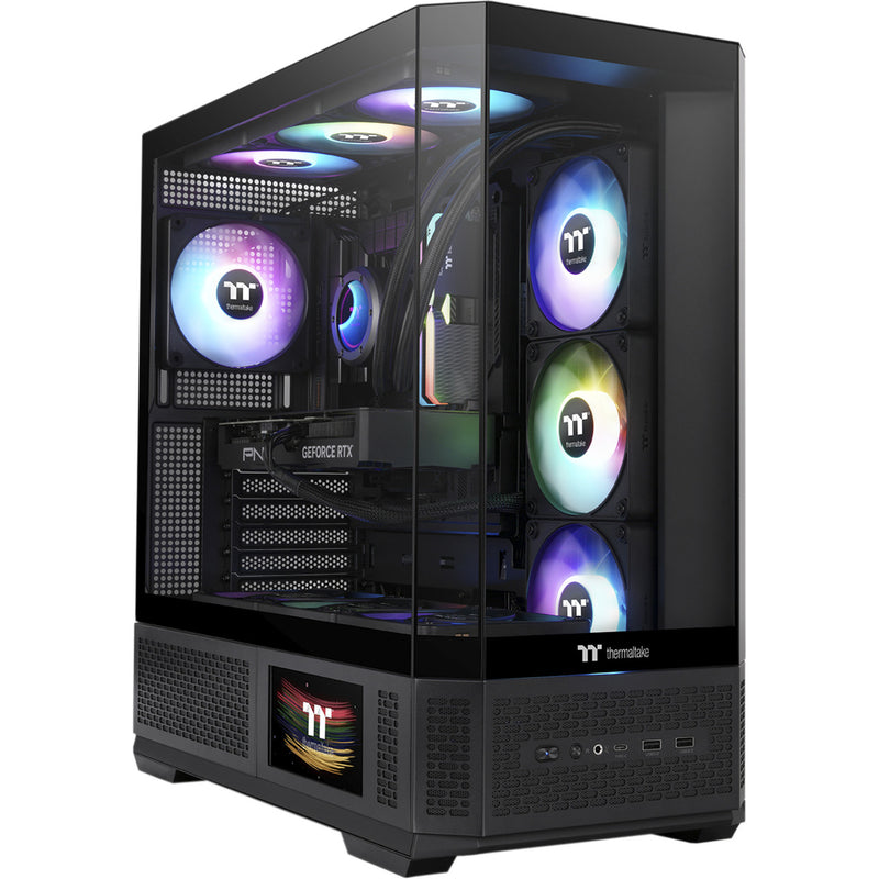 Load image into Gallery viewer, Thermaltake view 370 tg argb midi tower behuizing (zwart | 2x usb-a | 1x usb-c | rgb | tempered glass)
