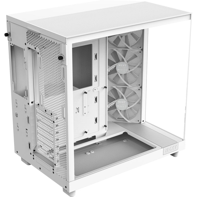 Load image into Gallery viewer, Nzxt h6 flow midi tower behuizing (wit | 2x usb-a | 1x usb-c | tempered glass)
