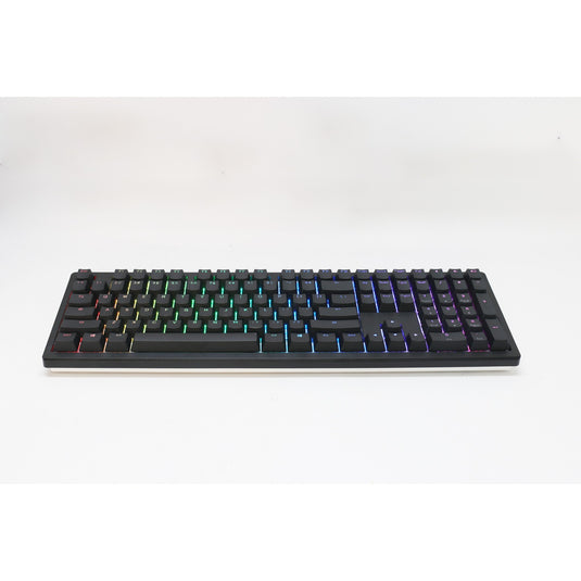 Ducky zero 6108 classic black rgb mechanisch gaming toetsenbord (zwart, us lay-out (qwerty), cherry mx2a brown, 100%, rgb leds, double-shot pbt, hot swap, 2.4ghz | bluetooth | usb-c)
