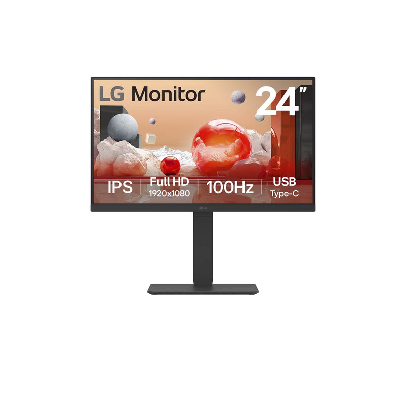 Chargez l'image dans la visionneuse de la galerie, Lg 24ba750 23.8 monitor (zwart, hdmi, displayport, audio, lan, usb-c)
