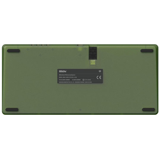 8bitdo retro 87 mechanical keyboard - xbox edition (groen, us lay-out (qwerty), kailh box jellyfish x, 80% (tkl), abs keycaps, bluetooth 5.0, wireless 2.4g, usb)