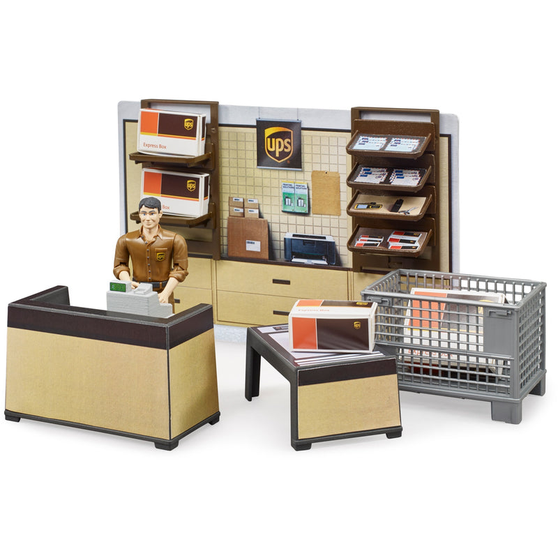 Load image into Gallery viewer, Bruder bworld ups parcel shop speelfiguur (62250)
