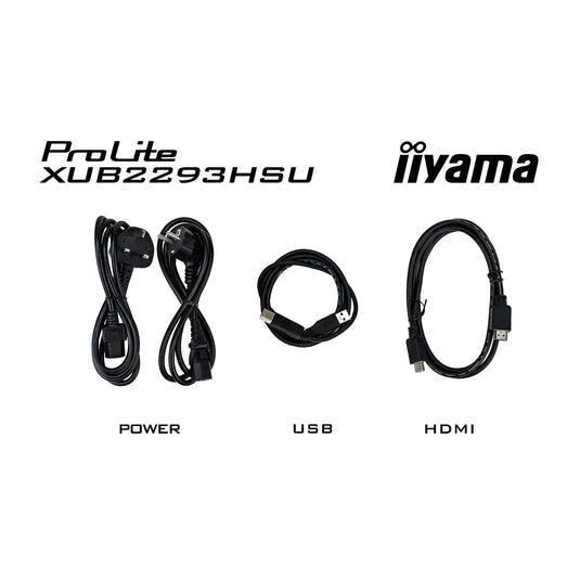 Iiyama prolite xub2293hsu-b7 21.5 monitor (zwart, hdmi, displayport, 2x usb-a, usb-b)