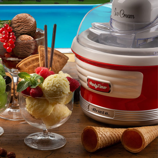 Ariete party time ijsmachine 0643 00 (rood wit)