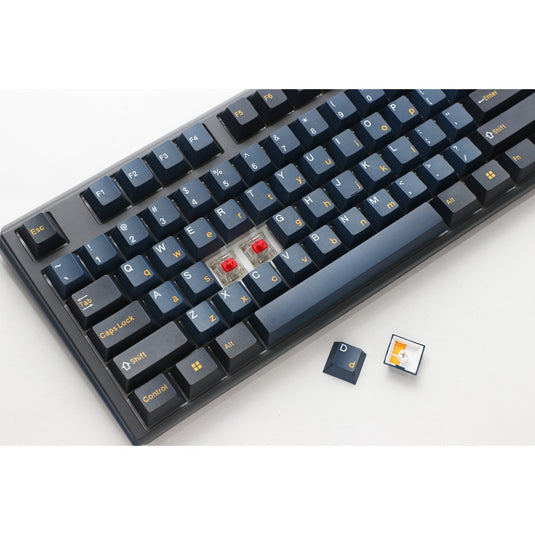 Ducky one 3 pro rgb mechanisch gaming toetsenbord (zwart, us lay-out (qwerty), cherry mx2a red, 100%, rgb led, double-shot pbt, quack mechanics, hot swap)