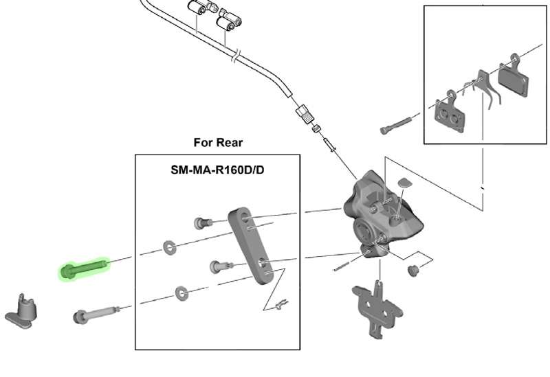 Load image into Gallery viewer, Shimano fixing screw type c2 for br-r9270 brake caliper
