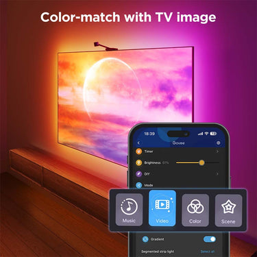 Govee slimme tv verlichting matter - 55-65 inch backlight 3s - netflix editie