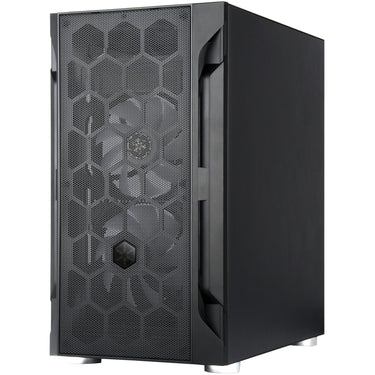 Silverstone sst-fah1mb-pro midi tower behuizing (zwart | 3x usb-a | rgb | tempered glass)