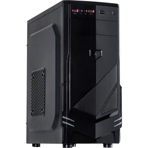 Inter-tech b-30 midi tower behuizing (zwart | 2x usb-a)
