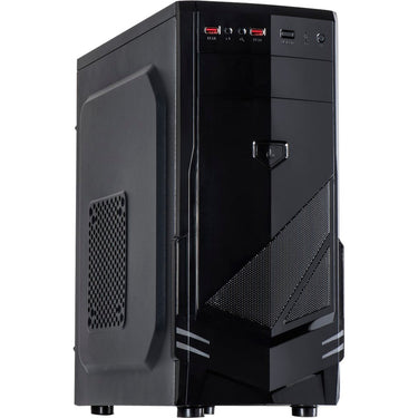 Inter-tech b-30 midi tower behuizing (zwart | 2x usb-a)