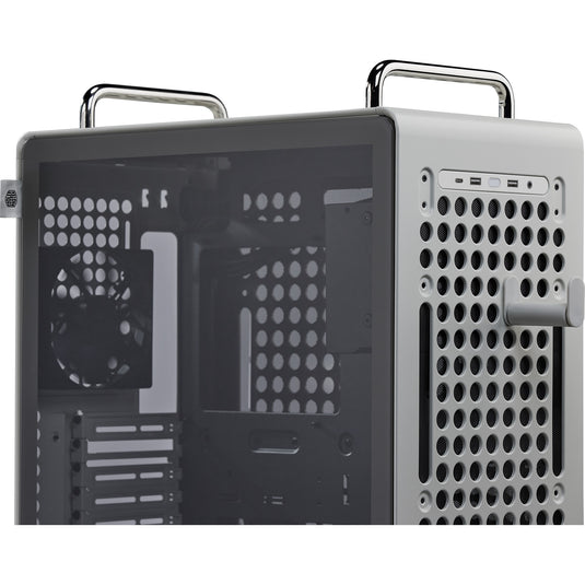 Cooler master qube 540 moonstone midi tower behuizing (grijs | 2x usb-a | 1x usb-c | tempered glass)