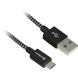 Sharkoon usb-a 2.0 naar micro-usb-b kabel (zwart grijs, 1 meter)