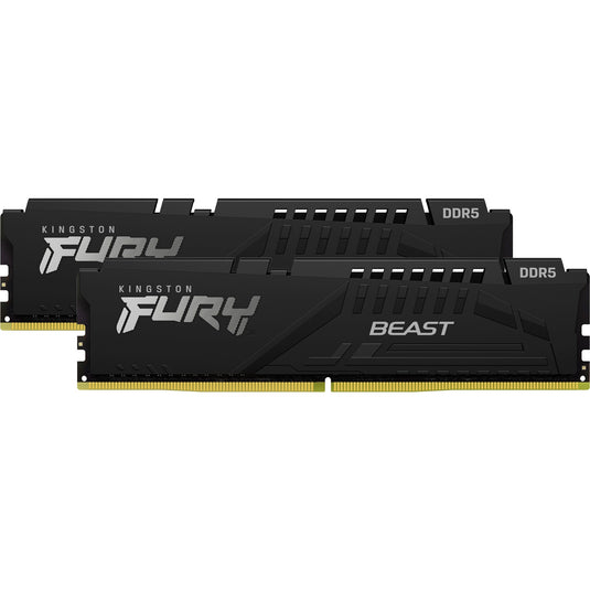 Kingston fury 32 gb ddr5-5600 (2x 16 gb) kit werkgeheugen (zwart, kf556c40bbk2-32, beast, xmp)