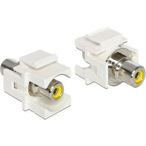 Delock keystone module rca female > rca female yellow adapter (86306)