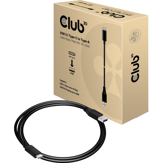 Club 3d usb 3.1 type-c - type-a, 1m kabel (cac-1523)