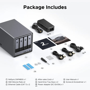 Ugreen nasync dxp4800 plus (grijs, 2.5gb-lan, 10gb-lan, hdmi, 4x usb-a, usb-c)