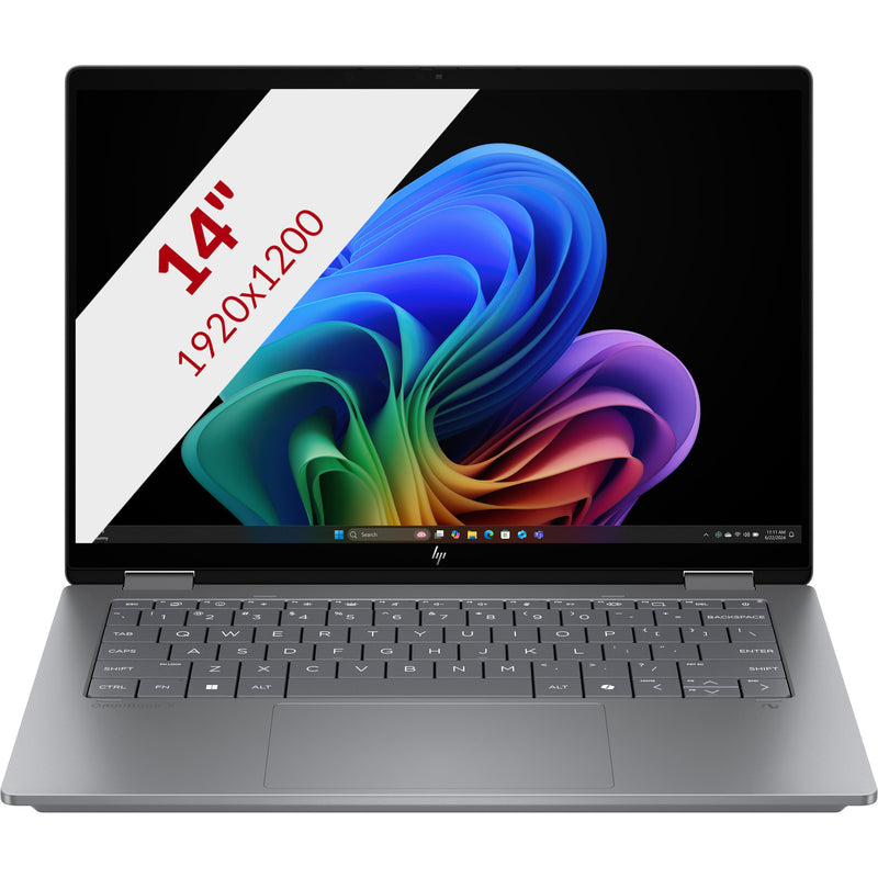 Load image into Gallery viewer, Hp omnibook x flipngai 14-fk0050nd 14 copilot+ 2-in-1 laptop (zilver | ryzen ai 5 340 | radeon 840m | 16 gb | 512 gb ssd | touch)
