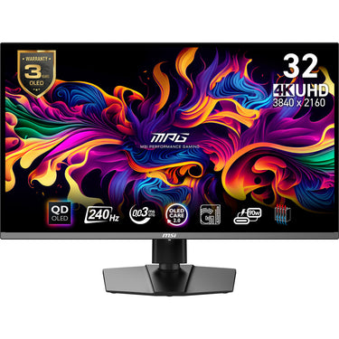 Msi mpg 321urx qd-oled 31.5 4k uhd gaming monitor (zwart, 2x hdmi, displayport, 2x usb-a , usb-b, usb-c, 240 hz)