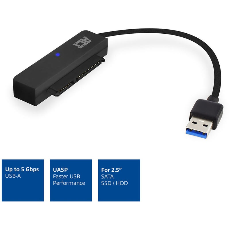 Load image into Gallery viewer, Act connectivity usb adapterkabel naar 2,5 sata hdd ssd (zwart, usb 3.2 (5 gbit s))

