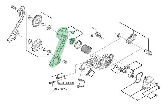 Shimano chain guide plate outer for rd-m786 sgs