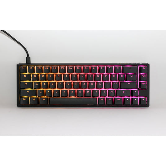 Ducky one 3 classic sf, toetsenbord (zwart wit, us lay-out, cherry mx brown, rgb led, double-shot pbt, hot-swappable, quack mechanics, 65%)