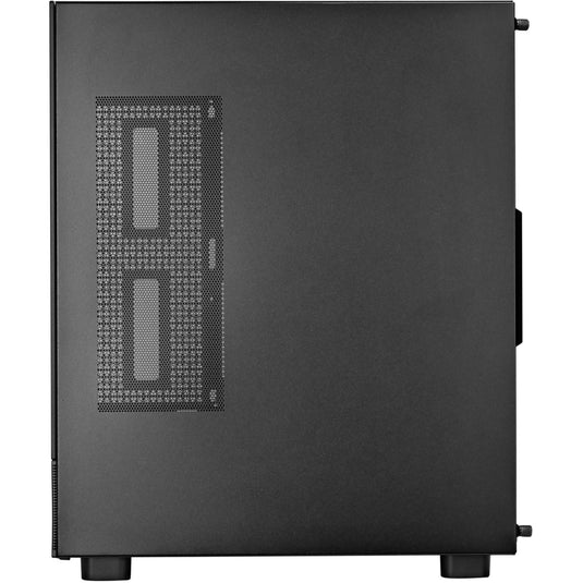 Silverstone lucid 04 mini tower behuizing (zwart | 2x usb-a | 1x usb-c | rgb | tempered glass)