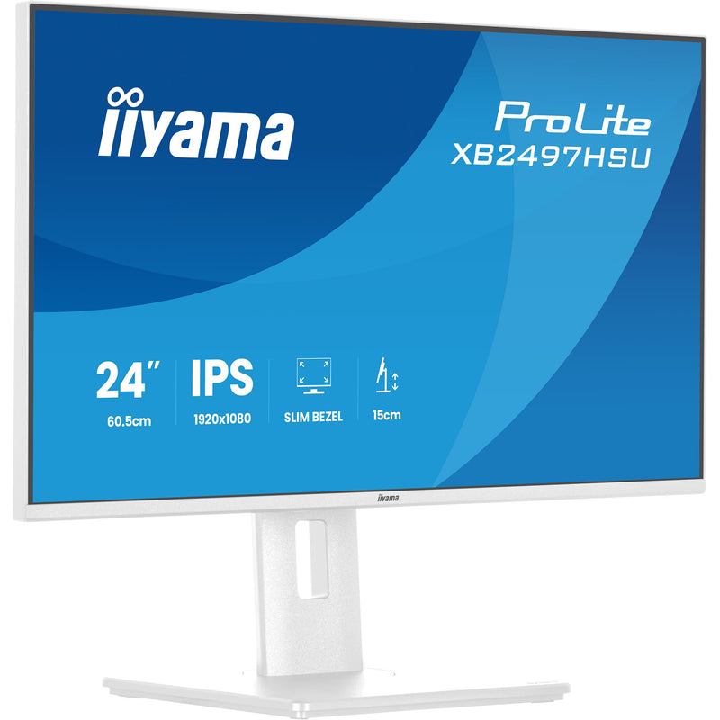 Load image into Gallery viewer, Iiyama prolite xb2497hsu-w1 23.8 monitor (wit (mat), 120 hz, hdmi, displayport, usb, audio)
