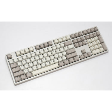 Ducky origin vintage mechanisch toetsenbord (grijs, us lay-out (qwerty), cherry mx brown, 100%, hot swap, pbt double-shot keycaps)
