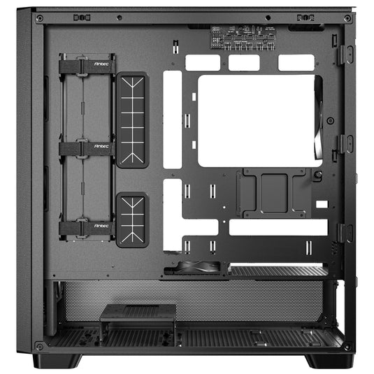 Antec flux midi tower behuizing (zwart | 2x usb-a | 1x usb-c | tempered glass)