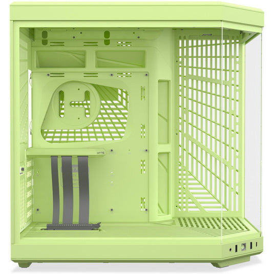 Hyte y70 midi tower behuizing (lichtgroen | 2x usb-a | 1x usb-c | tempered glass)