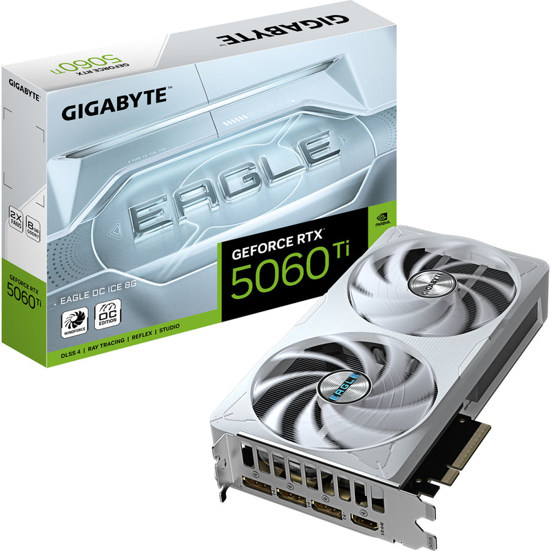 Afbeelding laden in galerijviewer, Gigabyte geforce rtx 5060 ti eagle oc ice 8g grafische kaart (3x displayport, 1x hdmi)
