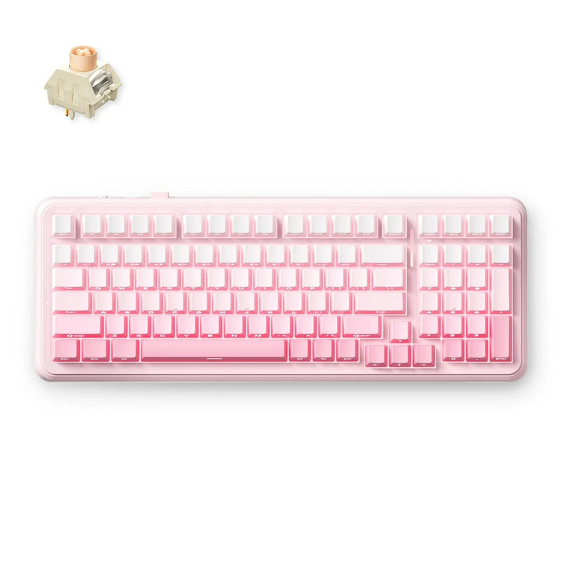 Load image into Gallery viewer, Mchose k99 v2 wireless mechanical pink, gaming toetsenbord (us lay-out)

