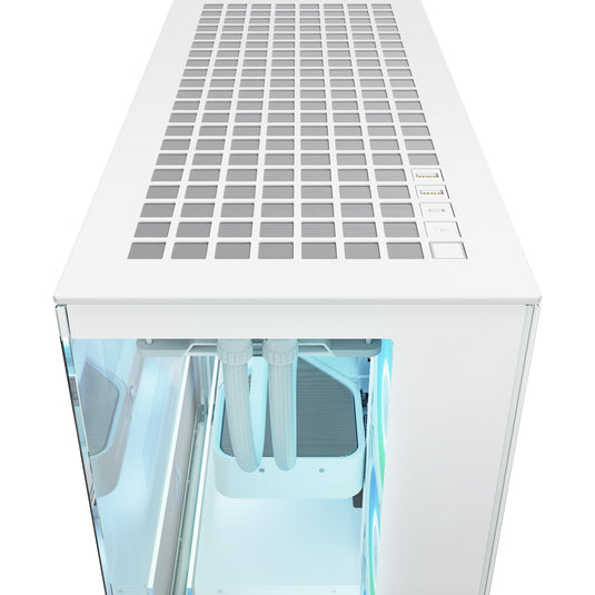 Arctic xtender midi tower behuizing (wit | 2x usb-a | 1x usb-c | rgb | tempered glass)
